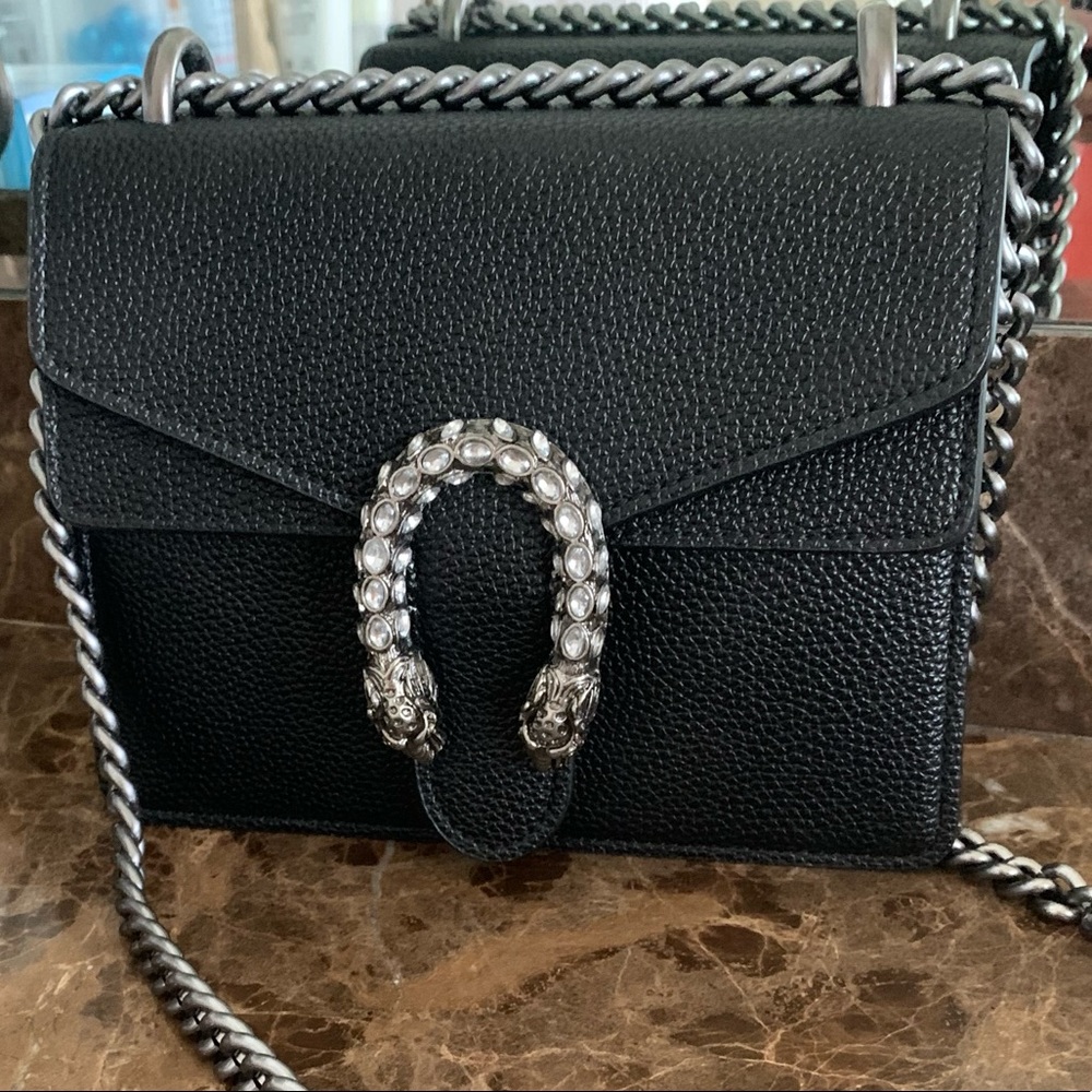 BLACK FRIDAY SALE!!! Black Handbag - Shoulder Bag - Crossbody- Chain Link Strap